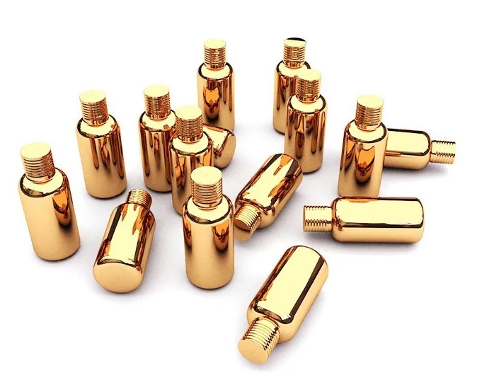10 шт. 15 мл 15cc 0.5 унц. высокое Класс с позолотой Capsule бутылки пустые DIY стеклянные флаконы таблетки винтовой крышкой essentical масло бутылки