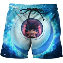 Аниме мужские Пляжные шорты летние шорты Dragon Ball Z мужские шорты для купания мужские пляжные купальники Шорты Homme бермуды быстросохнущая высокое качество