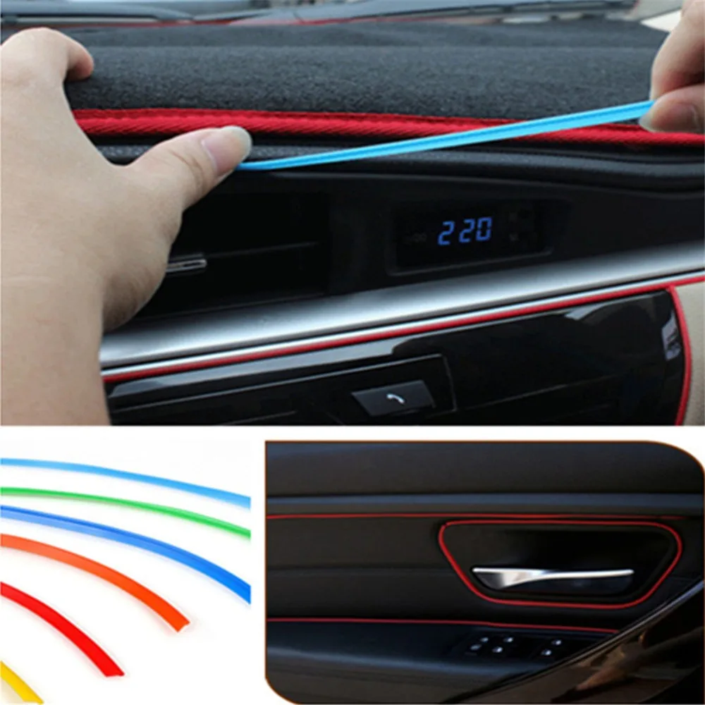 5M DIY Car Interior Moulding Strip Car Styling Moulding Trim Flexible