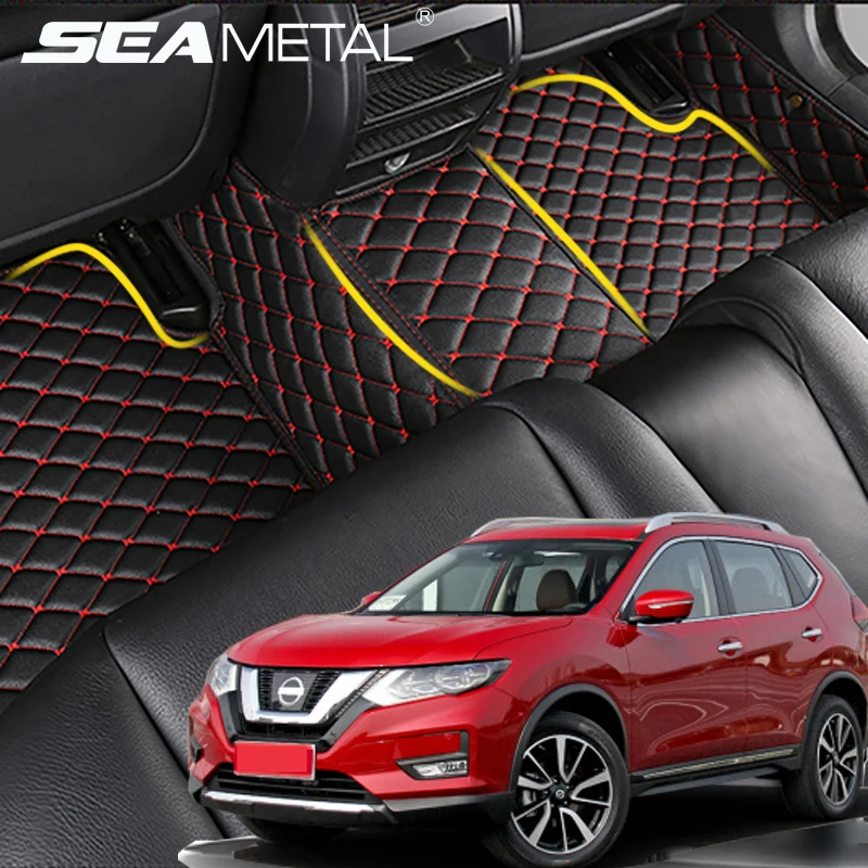 

Car Floor Mats LHD For Nissan X-Trail Rogue T32 2017 2016 2015 2014 Custom Fit Auto Mat on Car Rug Carpets for Car Leather Mats