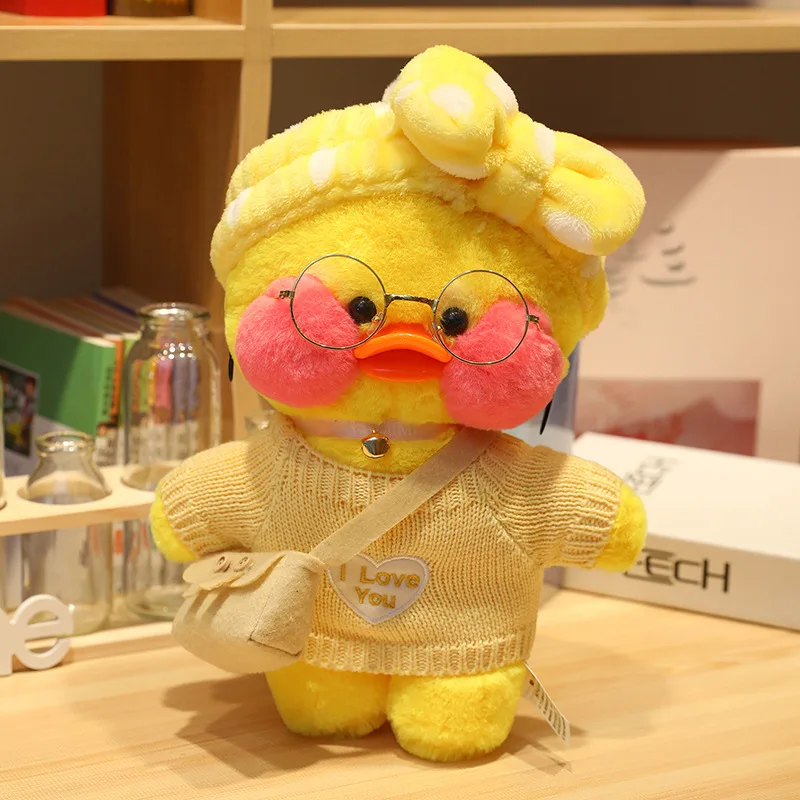 Счастливые обезьянки плюшевые куклы игрушки милый мультфильм Kawaii Утка Мягкая кукла животные куклы дети подарок на день рождения для детей взрослых