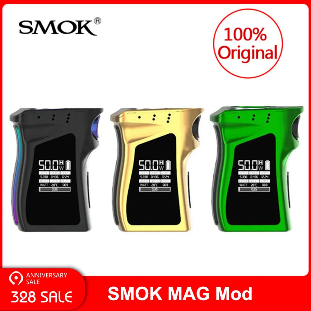 

Original SMOK MAG Mod Left-Handed Edition 225W + 18650 Battery VW/TC Vape Mod Box For Electronic cigarette smok vape mag mod