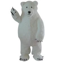 На заказ белый костюм полярного медведя костюм белый медведь Косплей талисман на заказ для Хэллоуина