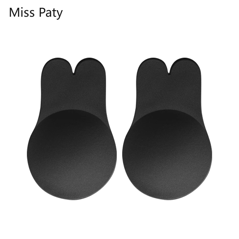 Rabbit breast lift up invisible bra tape strapless push up sticky silicone backless bare back bras D E F cup for women plus size