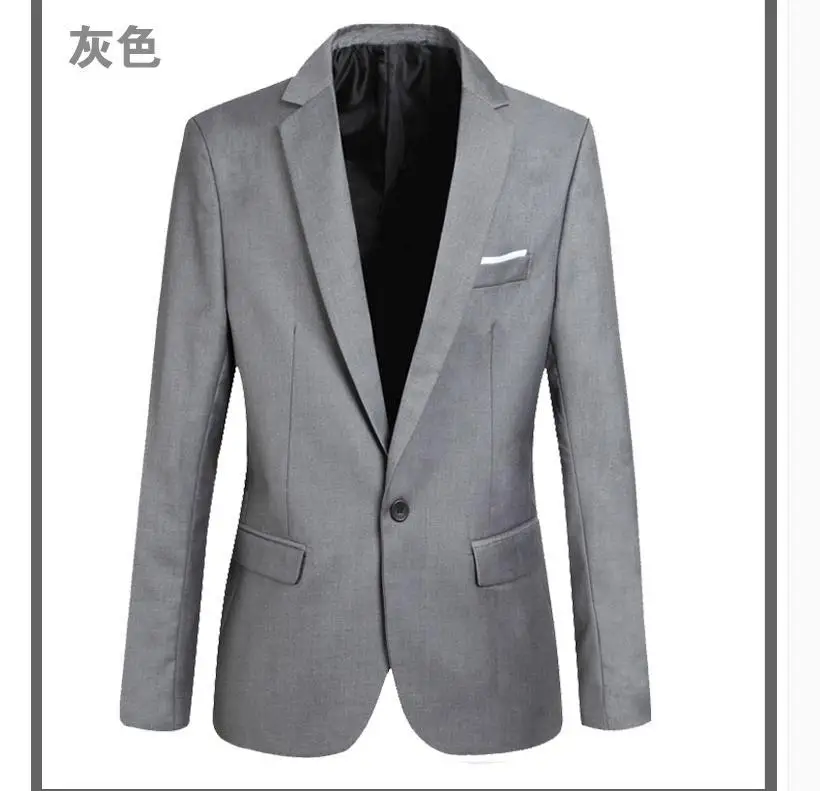 

2015 Top Suit Jacket For Men Terno Masculino Suit Blazers Jackets Traje Hombre Men's Casual Blazer 2 Colors Size M-XXXXL