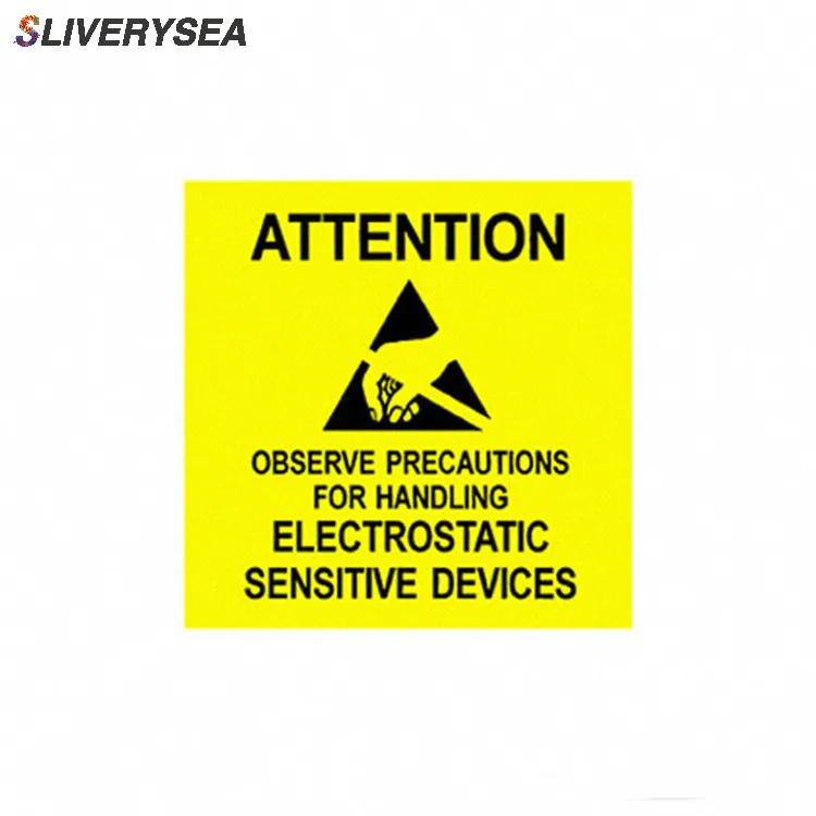 

Yellow Attention Warning Label Security Caution Vinyl PVC Warning Decal Sticker Adhesive Sticker