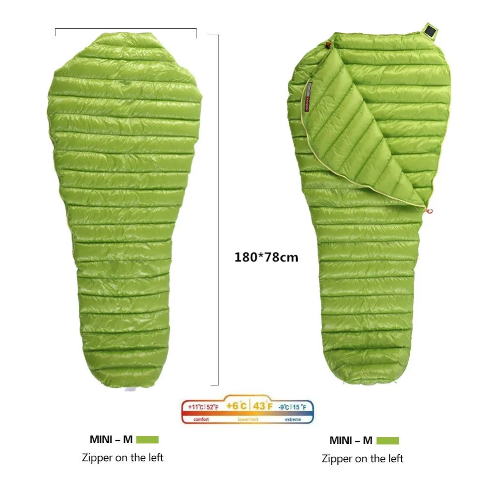 Acampamento ao ar Ganso para Baixo Bolsa de Dormir Aegismax Livre Ultraleve Múmia 800fp Primavera Outono Inverno Tenda Leve 95% 4 High Quality Esporte e Lazer