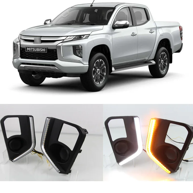 

Car DRL LED Daytime Running Light Fog Lamp For Mitsubishi L200 Triton 2018 2019