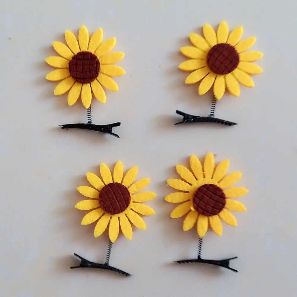 Cute Fashion hair accessories hairpin Toy Flowers Chicks Heart  Butterfly shape elastic hairpin to Princess Baby girl birthday, children's day love gift (10)