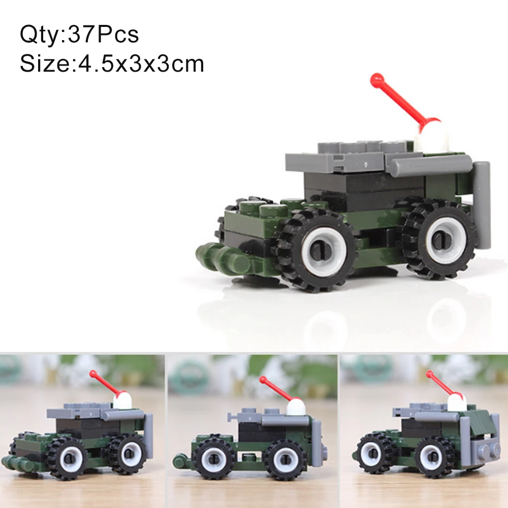 Творческий автомобиль грузовик Танк серии развивающие строительные блоки игрушки для мальчиков 6 лет DIY Gif маленькие Кирпичи совместимы