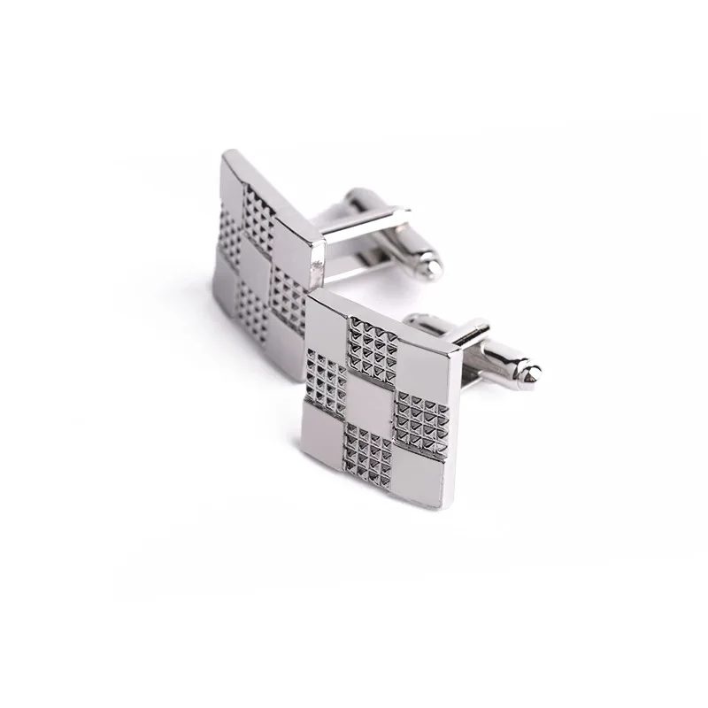 

Silver Cufflinks For Mens High Quality Cufflinks Metal Buckles Collar Shirt Cuff Buttons Wedding Party Business Suit Accessories