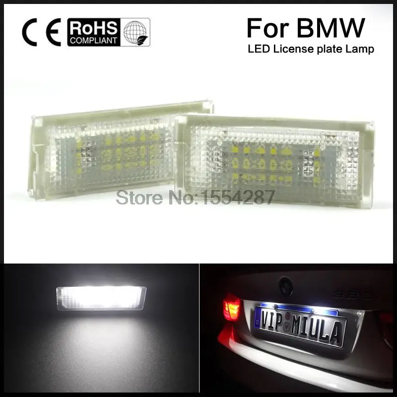 License Plate Lights Lamps White LED Bulbs fit for BMW E46 4D 98 year