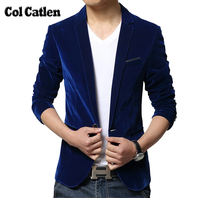 Nouvelle Marque Blazers Hommes Slim Fit Veste De Costume Homme Printemps Vetements D Exterieur Automne Manteau Hommes De Mode Velours Formel Blazer Masculin Homme 4xl Aliexpress