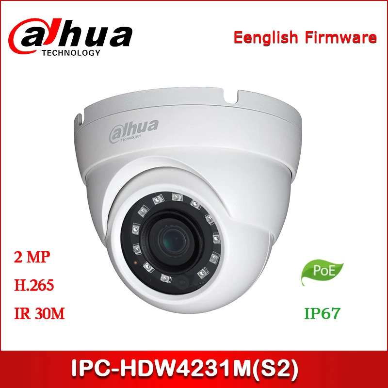 Сетевой видеорегистратор Dahua IP Камера IPC-HDW4231M 2MP камера видеонаблюдения IR Поддержка сетевой камеры PoE камера безопасности