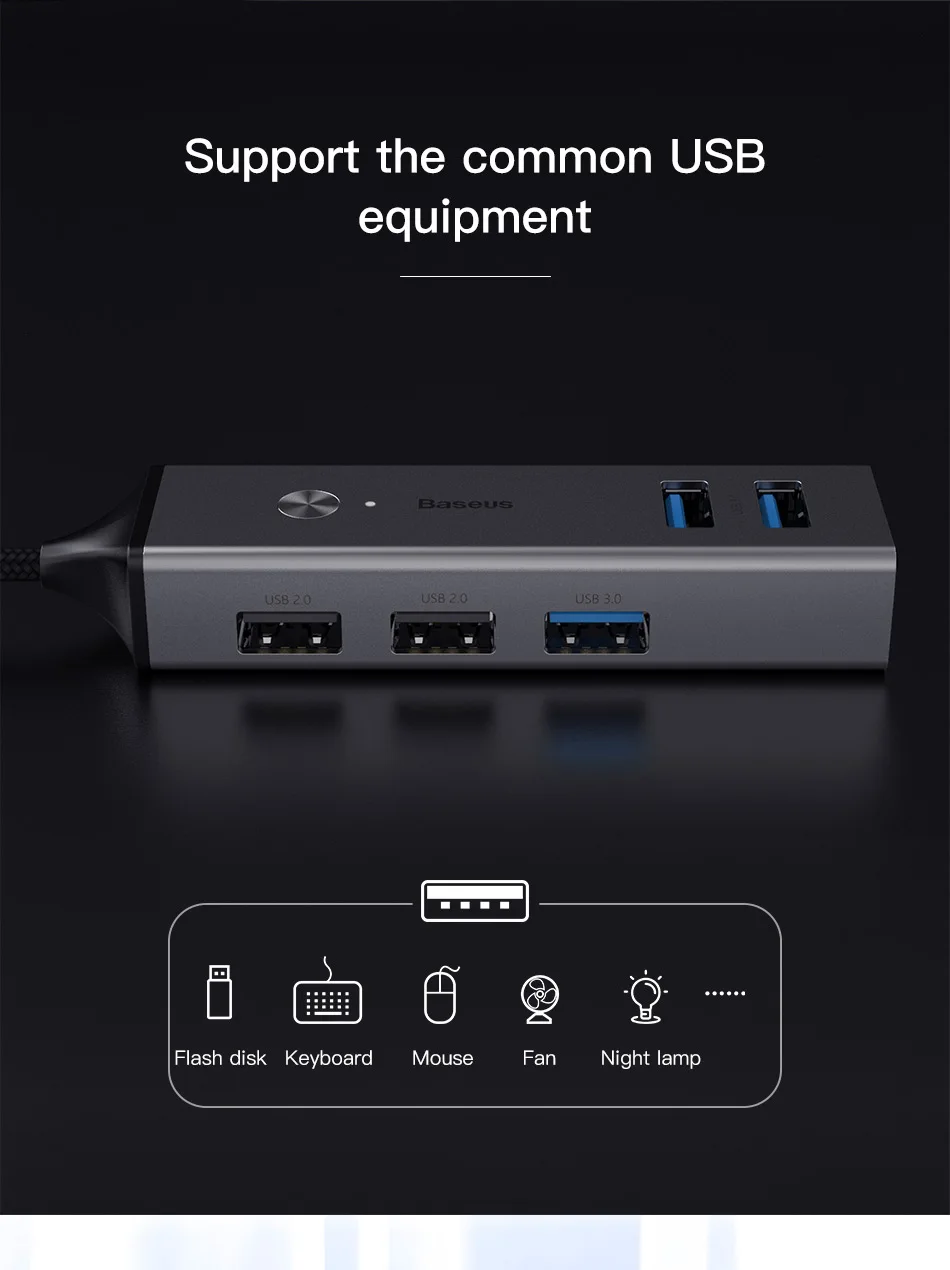 Baseus USB C концентратор для USB 3,0 USB 2,0 usb-хаб для MacBook Pro Surface Pro 6 type C концентратор Расширенный 5 портов usb порты USB разветвитель