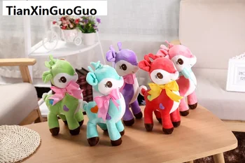 

about 30cm cartoon colourful sika deer plush toy deer soft doll birthday gift b2989