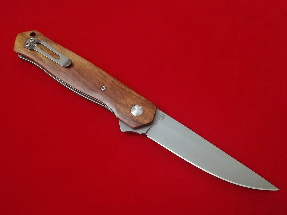 Johnnyjamie KWAIKEN III C11WD Тактический Столовые Приборы Складной деревянная ручка для ножа D2 Сталь лезвие шариковый подшипник Системы выживания Ножи s инструмент