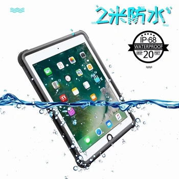 

IP68 Waterproof Case For iPad 2017/2018 Shockproof Snow Dust proof For iPad 9.7 inch Case Cover Skin Black