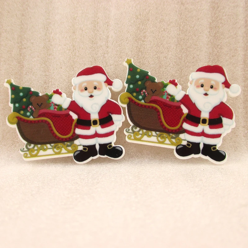 Рождественское плоское украшение из смолы для рукоделия, аксессуары, материалы для ручных поделок, Свадебная подарочная упаковка, 10Yc247