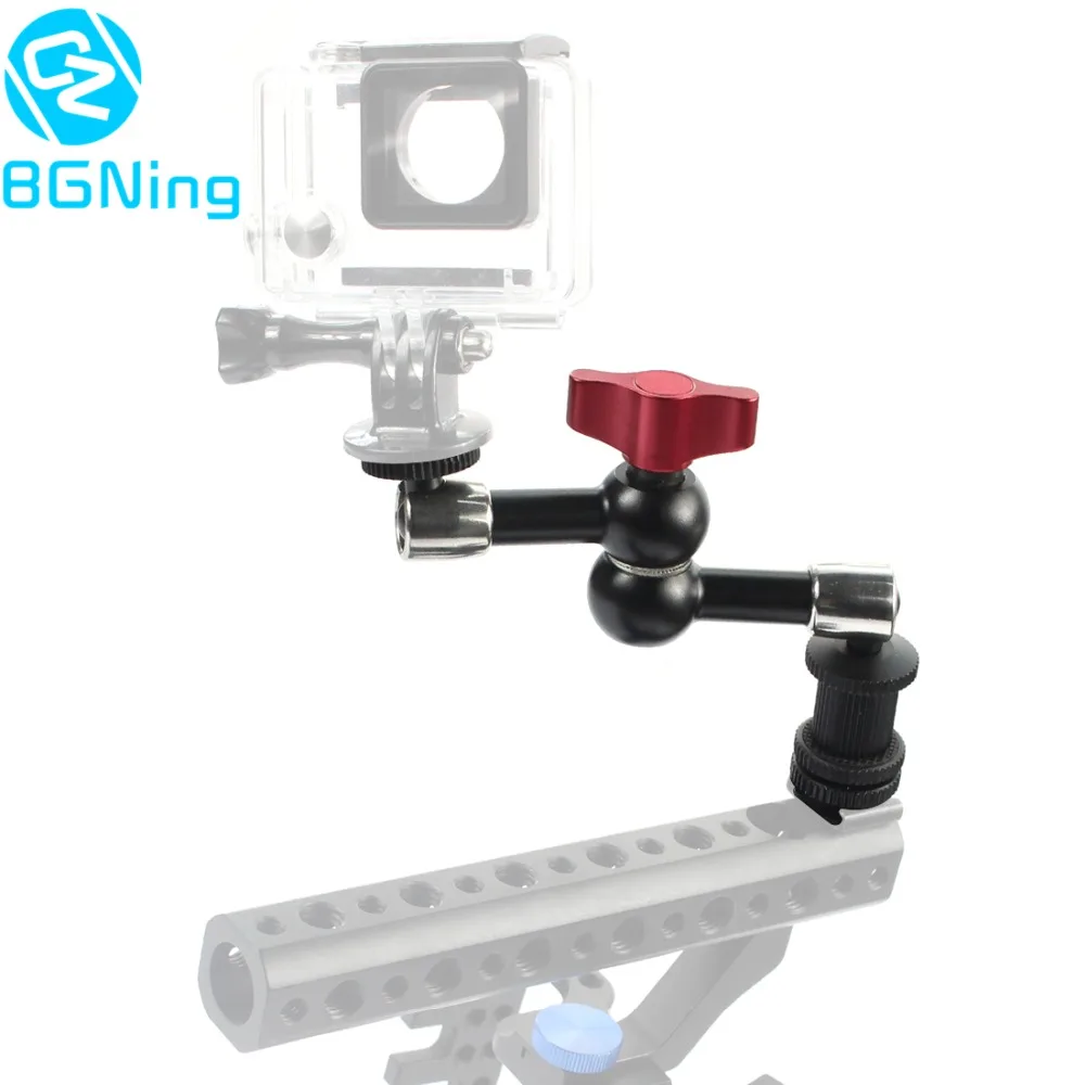 

Aluminum 7" 9" 11" 11Inch Articulating Magic Arm 1/4 Hot Shoe Clamp Mount for Monitor Flash Light DSLR Camera Rig Tripod Bracket