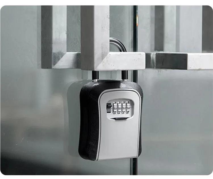 Outdoor Key Safe Box Hook Type Keys Storage Box Padlock Password Lock Alloy Steel Material Keys Security Organizer Boxes (4)