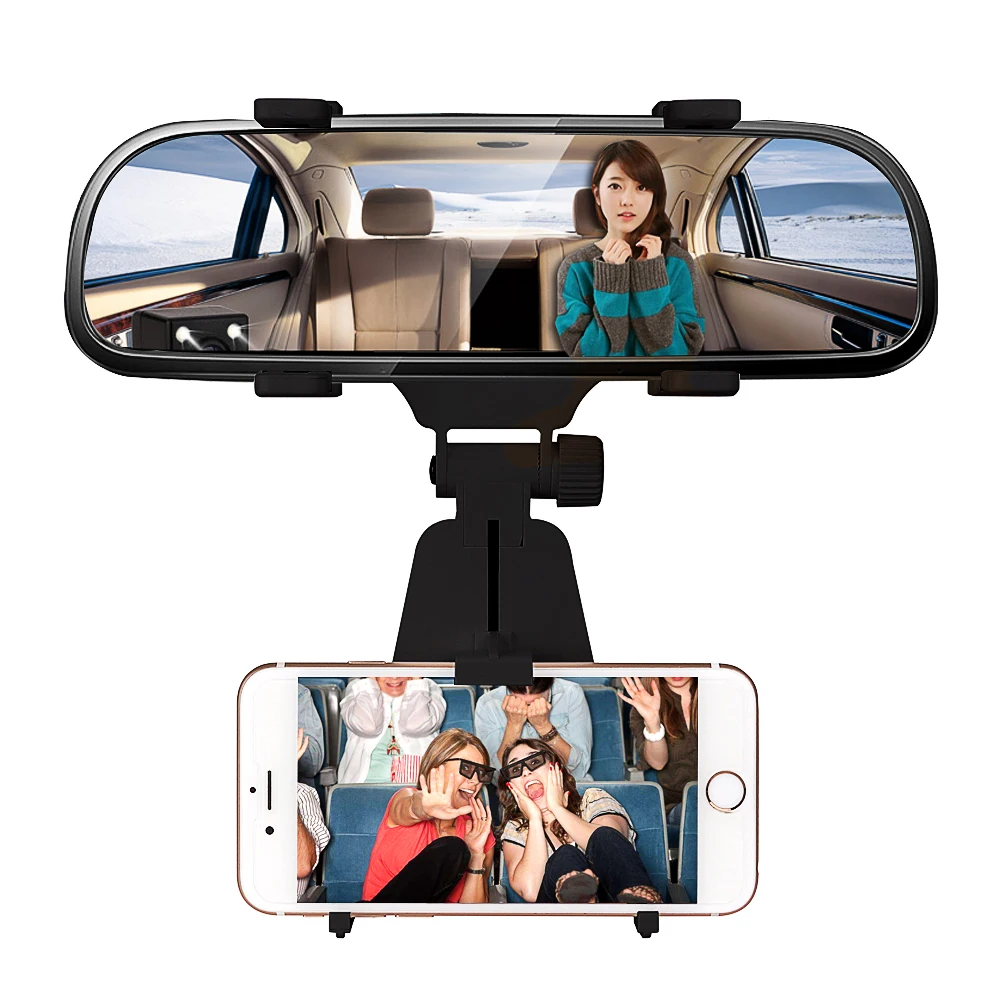 Car Rearview Mirror Mount Holder Stand 360 Degree Universal Car Holder
