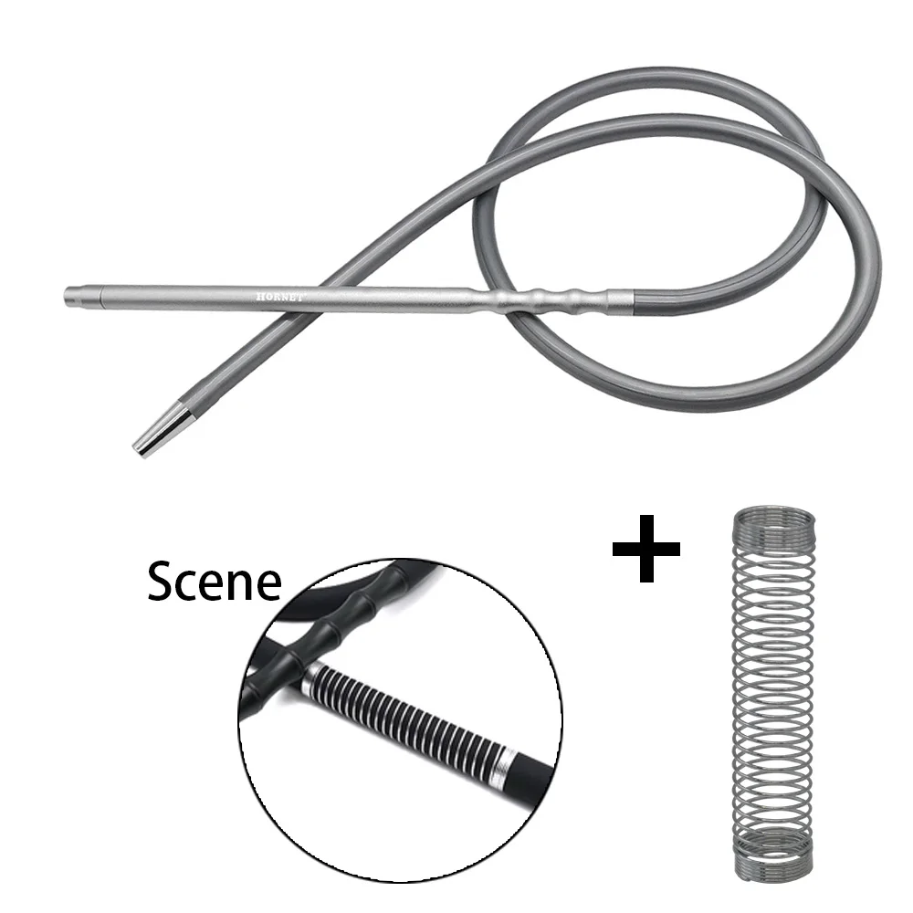 HORNET 1,93 м Hornet кальян Hornet шланг с 0,37 м алюминиевым стержнем/1,5 м силиконовый шланг Shish кальян шланг всего 1,9 м FDA Силикон