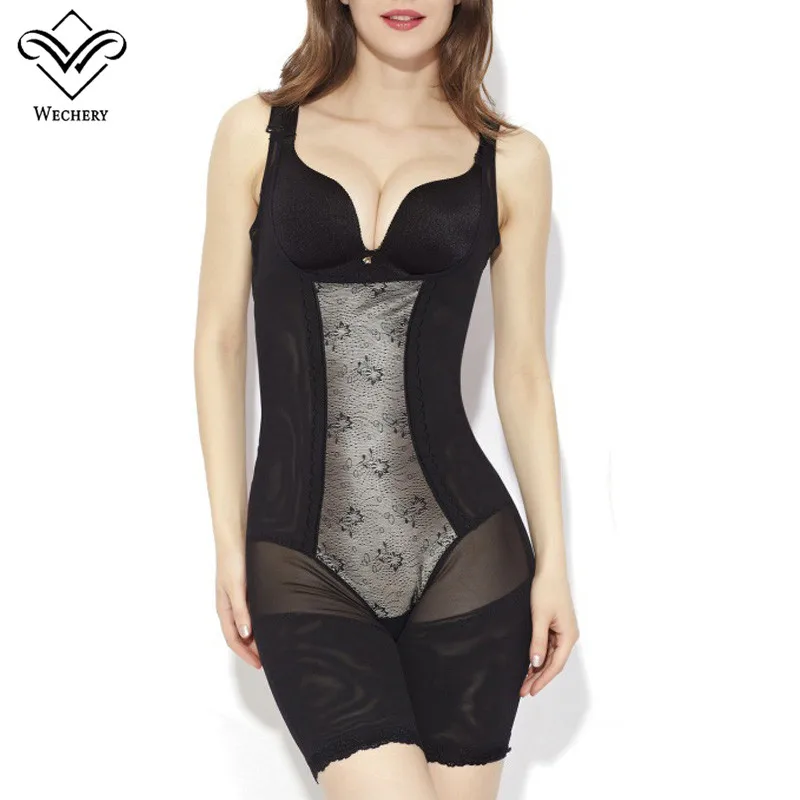 Wechery пикантные Средства ухода за кожей Shaper из эластичной сетки с глубоким вырезом U Средства ухода за кожей костюм Талия тренер для похудения Нижнее Бельё для девочек корсет прикладом подъемник Средства ухода за кожей костюм плюс размеры