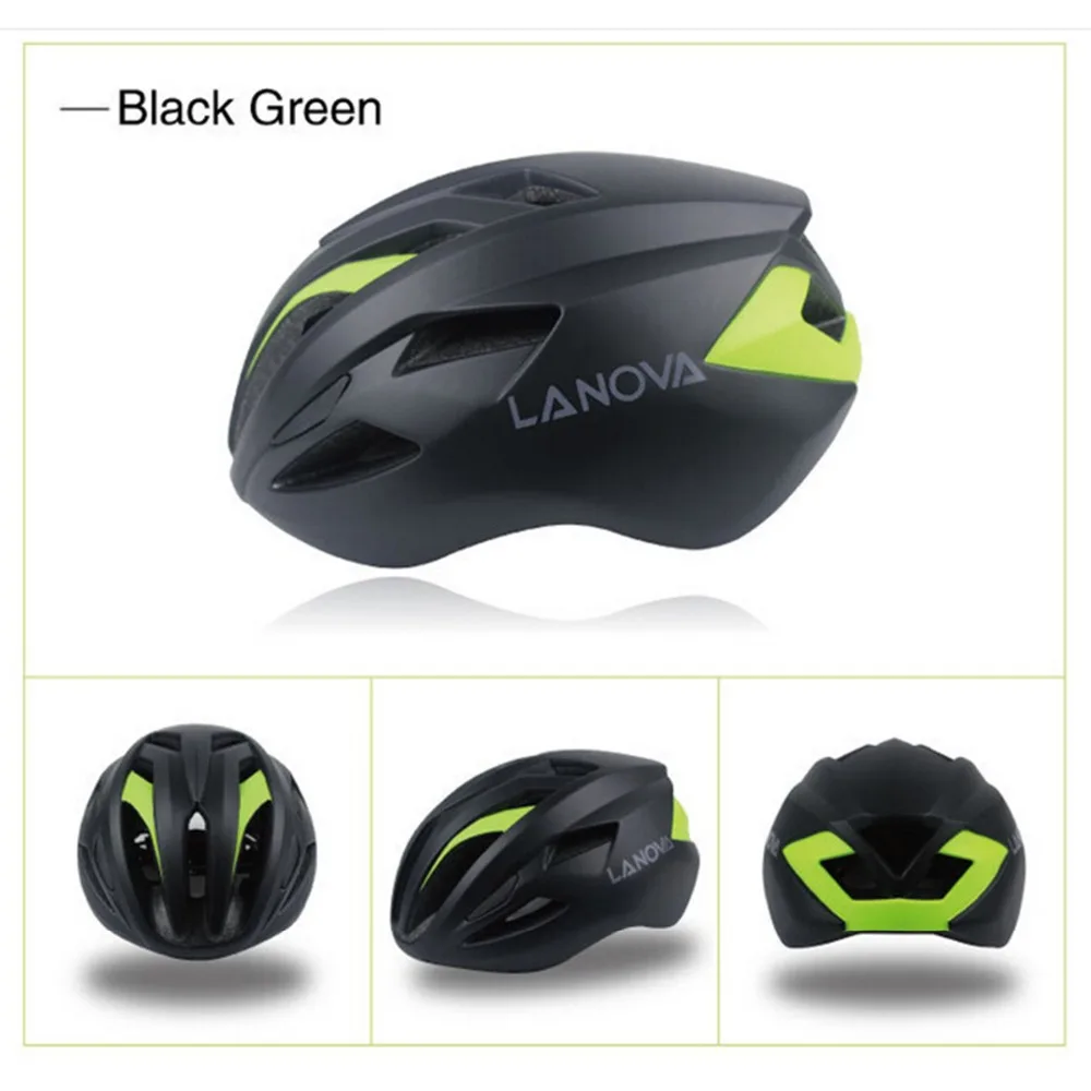 

LANOVA Bicycle Helmets Matte Black Men Women Bike Helmet Back Light Mountain Road Bike Integrally Molded Cycling Helmets