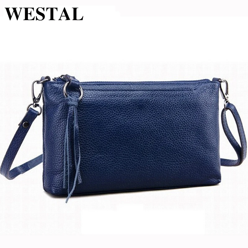 

WESTAL Genuine Leather Bag Women Messenger Bags Cowhide Shoulder Crossbody Bag Female Bags Small Flap Leather Handbag Bolsa