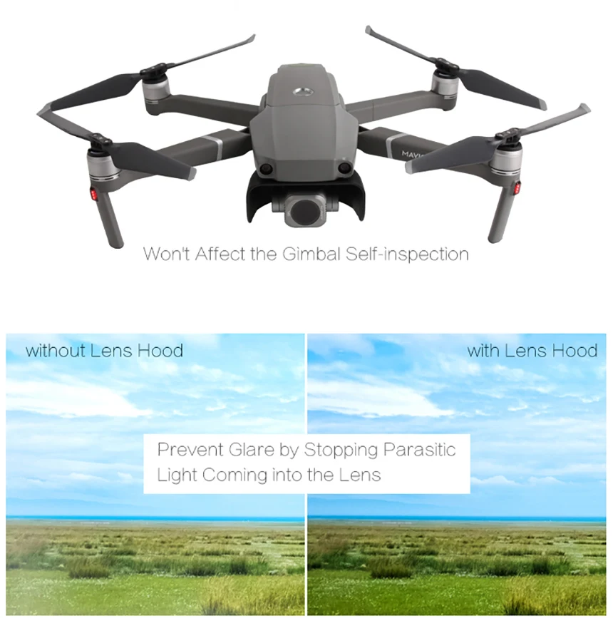 Sunnylife для DJI MAVIC 2 Антибликовая Крышка для объектива Защита от солнца Защитная крышка карданный протектор для камеры для DJI MAVIC 2 Pro& Zoom