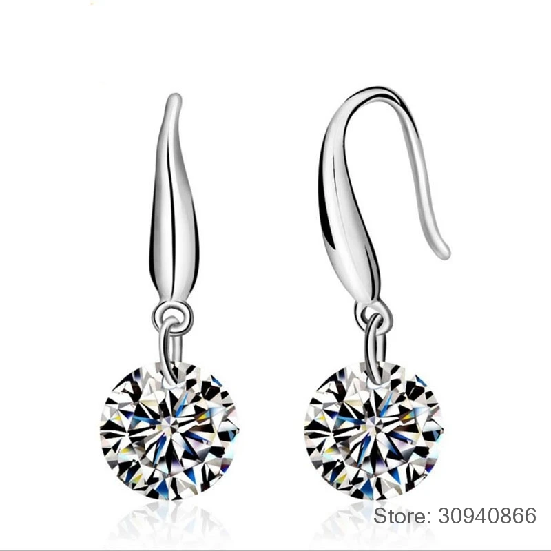 HTB1tkXfeRaE3KVjSZLeq6xsSFXak - LEKANI Hot Fashion jewelry 925 silver Earrings Female Crystal from Swarovski New woman name earrings Twins micro set