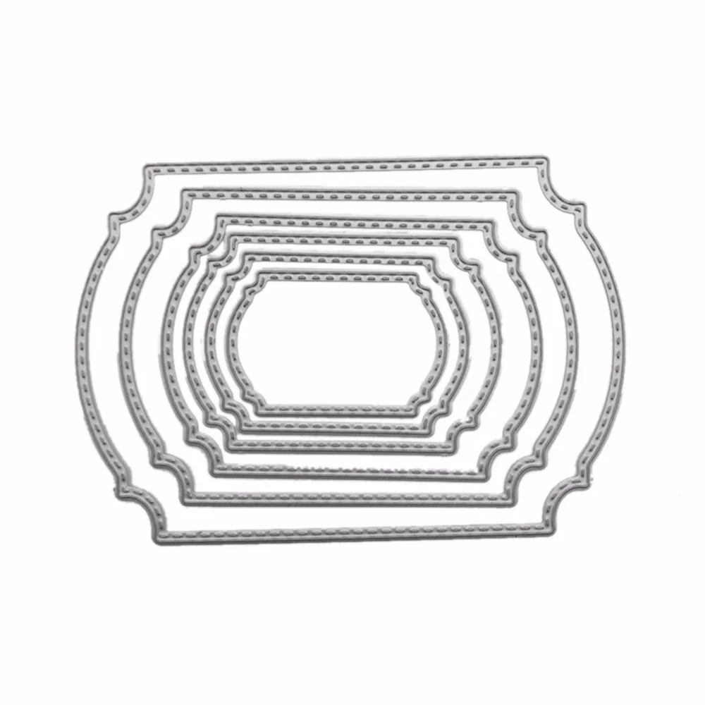 120*73mm 6Pcs/set Frame Set Metal Cutting Dies Stencil for DIY Scrapbooking Photo Album Embossing Paper Cards Decorative Crafts 120*73mm 6Pcs/set Frame Set Metal Cutting Dies Stencil for DIY Scrapbooking Photo Album Embossing Paper Cards Decorative Crafts