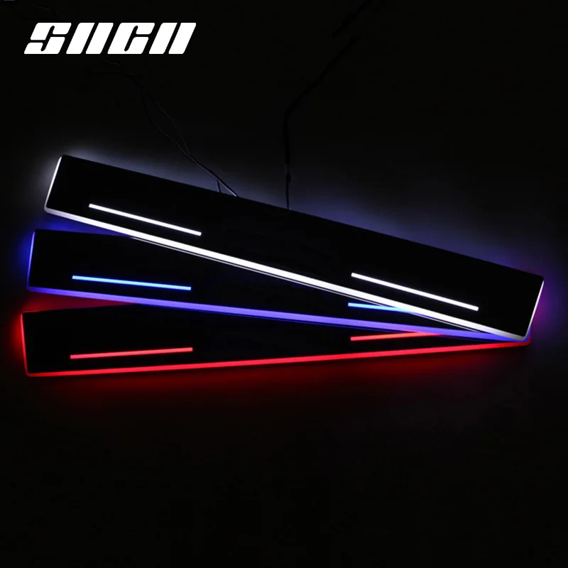Placa de Chinelo Lâmpada para Acura Luz do Carro do Peitoril da Porta 2020 à Prova Sncn Guarnição Pedal Caminho Dinâmico Streamer Bem Vindo Tlx 2020 Dwaterproof Água Led