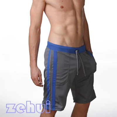 Men Soft Loose Knee Length Quick Drying Breathable Mesh Low Waist Shorts