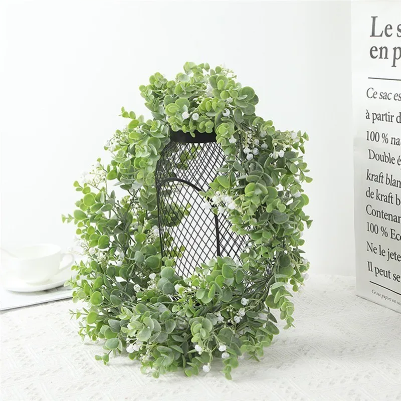 195CM Faux Eucalyptus Garlands Artificial Plant Leaves Vines Greenery Garland Wedding Backdrop Home