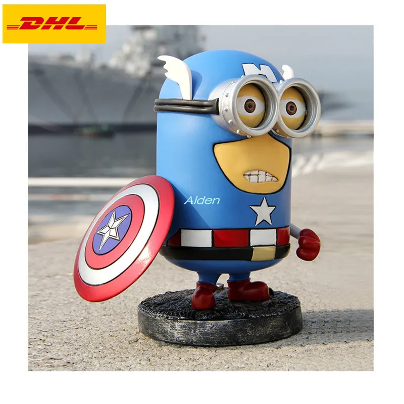 

7" Statue The Avengers Superhero Captain America Steven Rogers Q Version GK Action Figure Collectible Model Toy BOX 17CM B444
