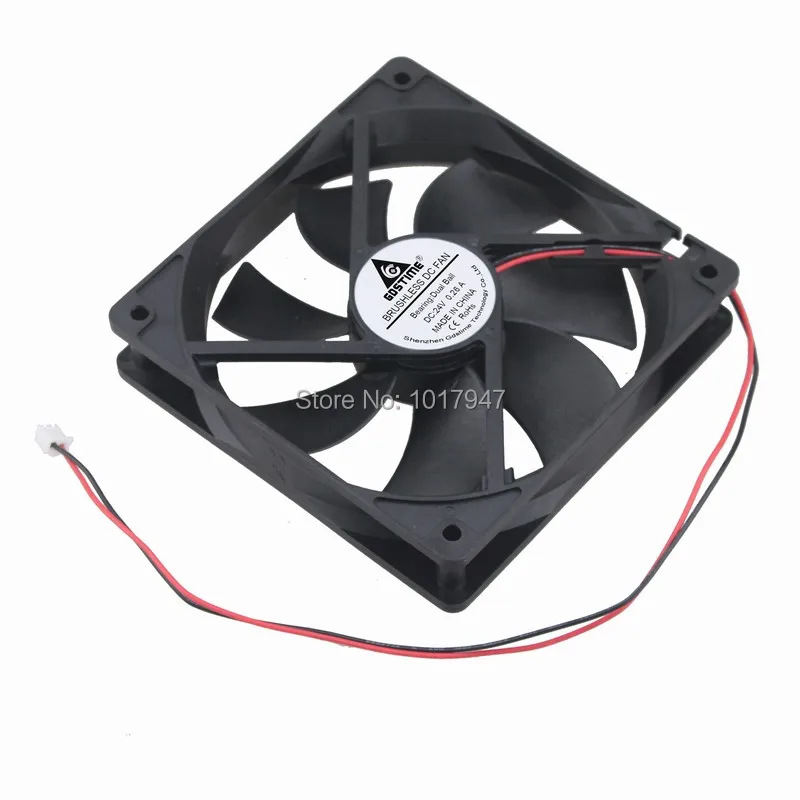 

2Pcs Lot 24V 2Pin 12cm 120mm 120mm x 25mm Ball PC Fan Cooler Heatsink Exhaust