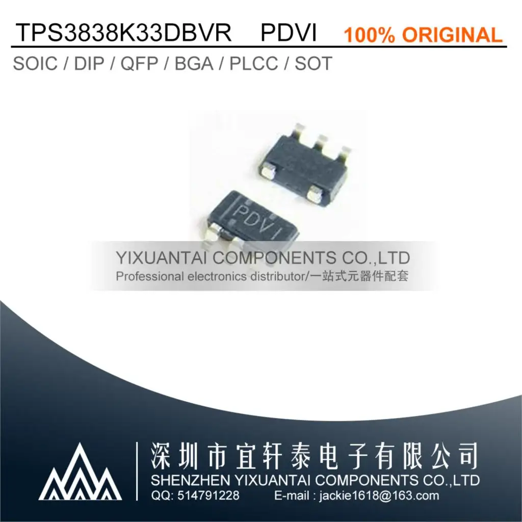 

5pcs/lot TPS3838K33DBVR TPS3838K33 3838K33 Marking:PDVI IC SUPERVISOR 1 CHANNEL SOT23-5 New Original