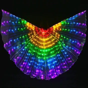 

Large 5 Colors Belly Dance LED ISIS Angel Wings Butterfly Dancer Costume for Women Glowing Oriental Bellydance Dancing Accessory