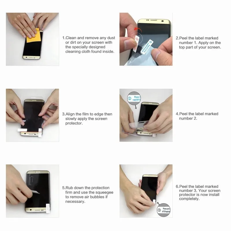 NYFundas 3D Anti-Fingerprint Transparent Carbon Fiber Back Film Front HD Screen Protector For samsung galaxy S8 Plus S7 edge S6-1 (3)