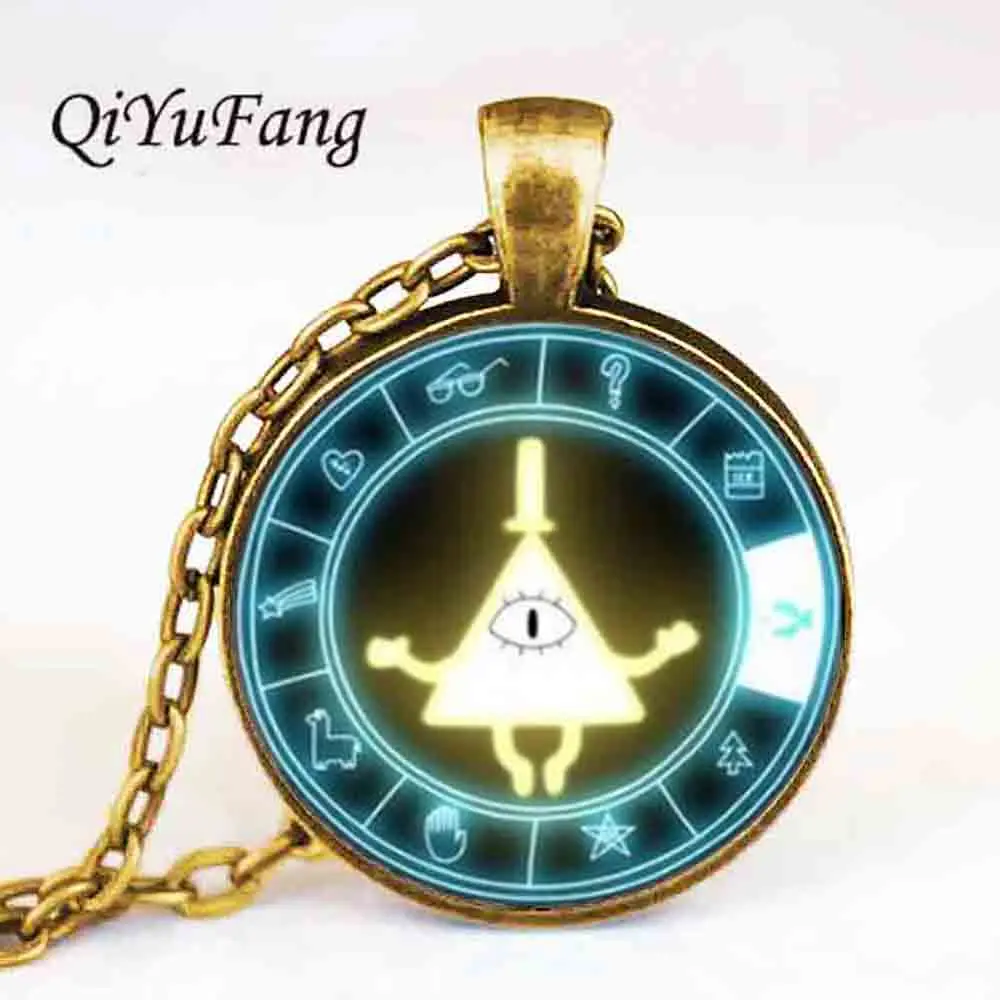 

Steampunk Gravity Falls mabel pig BILL CIPHER WHEEL friends gift men Pendant Necklace 1pcs/lot vintage toy cosplay charming 2017