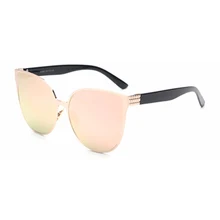 Винтажные негабаритные солнцезащитные очки кошачий глаз нейтральные Летние Стильные большое зеркало в рамке солнцезащитные очки UV400 S16080