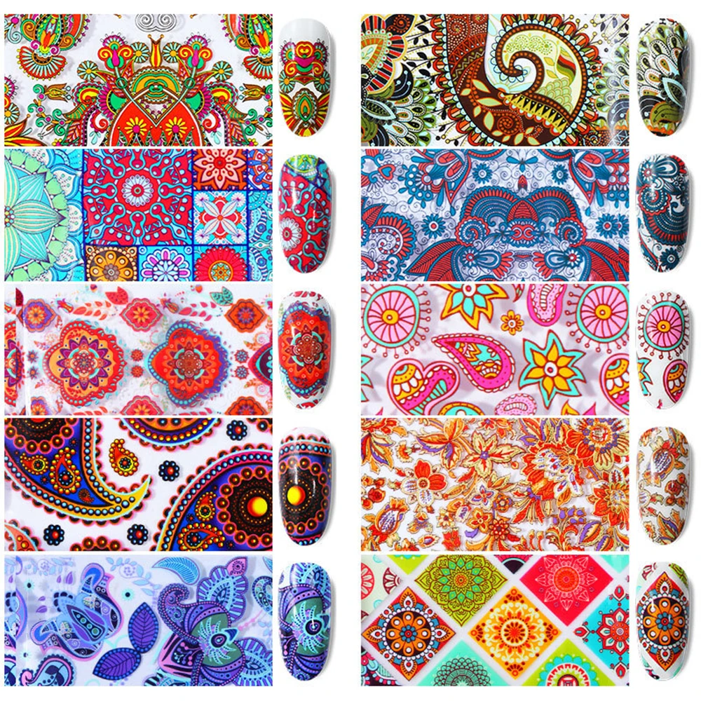 

10pcs/set Nail Sticker Fashion Style Star Paper Nail Sticker Mixed Design New Nail Art Decoration Accessories