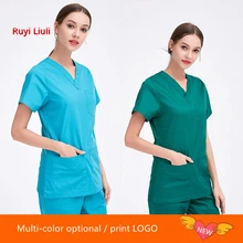 Белая униформа для кормления плюс размер медицинская одежда платье для женщин и мужчин Хирургическая Одежда больничные скрабы набор Медицинские костюмы-Ruyi Liu