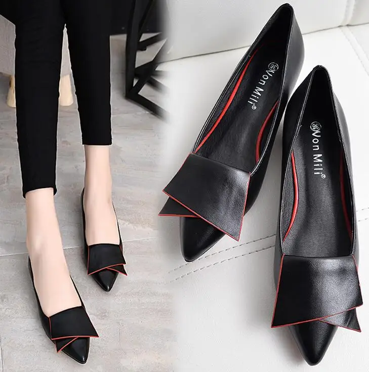 18 Leather Flat Shoes pointed toe With low Woman Loafers Cowhide Spring Casual Shoes Women Flats Women Shoes B222 16 18 Leather Flat Shoes pointed toe With low Woman Loafers Cowhide Spring Casual Shoes Women Flats Women Shoes B222 16