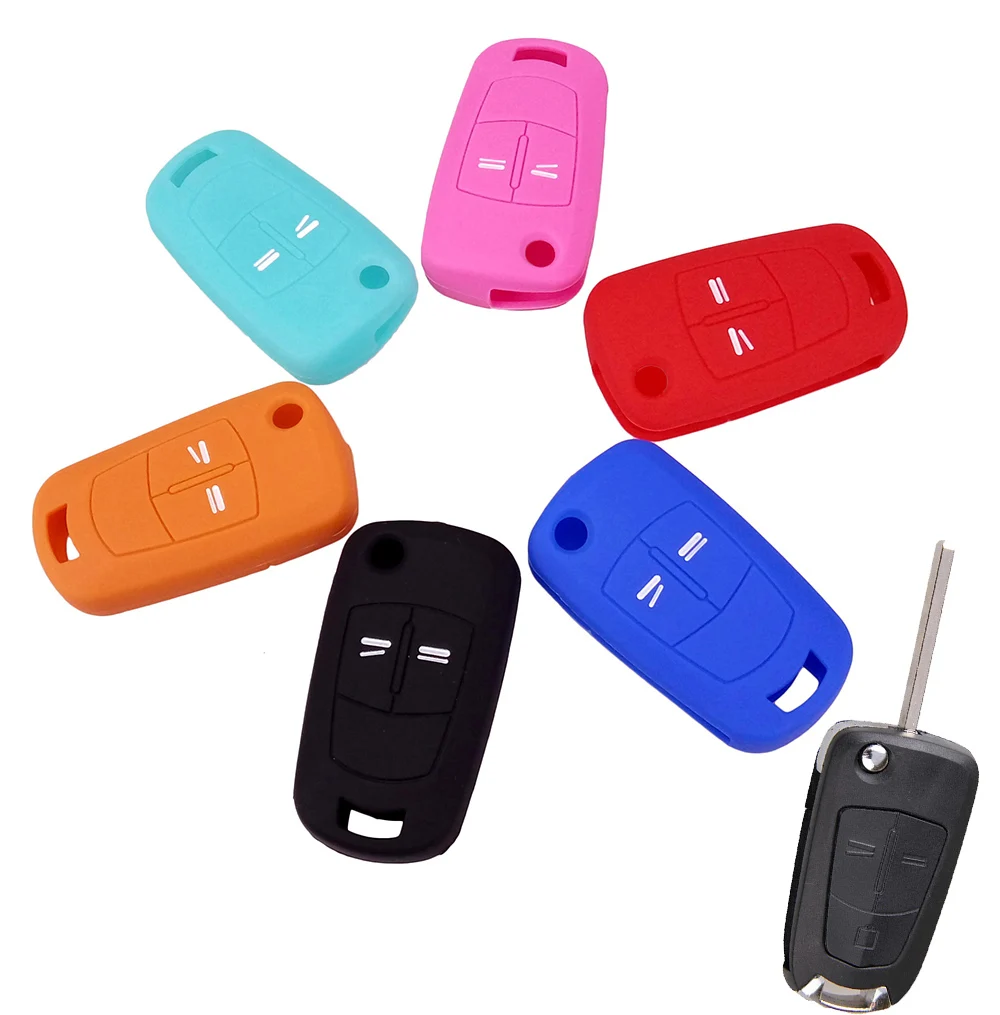 Silicone Cover fit for OPEL VAUXHALL Vectra Signum Flip Remote Key 3BTN CV9622PU 