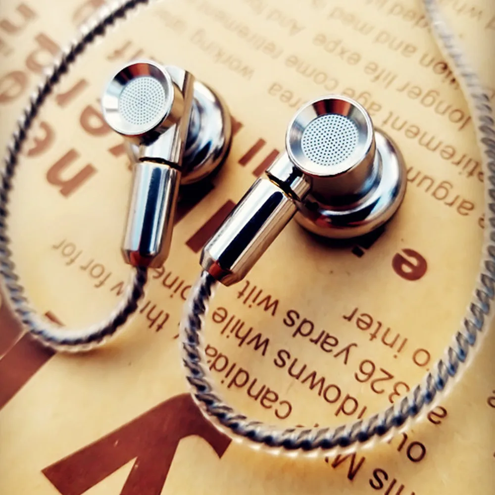 Металлические наушники FENGRU HYCK100 с плоской головкой 1 2 м|earphone hifi|metal earphonesearphone diy |