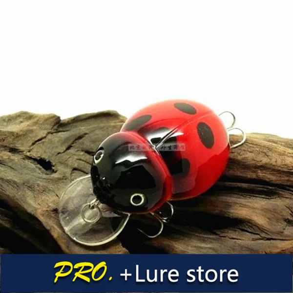 

Free shipping 5pcs a lot Aritificial Ladybird beetle lure fishing small insect beetle lures beetle baits