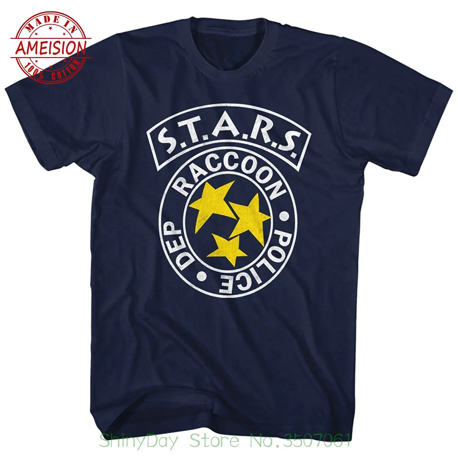 2019 Summer New Brand T Shirt Men Hip Hop Men T-shirt Casual Fitness Resident Evil - Mens Rpd Stars T-shirt